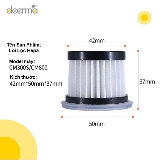 Phụ kiện thay thế Bộ Lọc Lõi lọc HEPA filter Máy Hút Bụi diệt khuẩn giường nệm Deerma CM900/CM800/CM810/CM400/CM500/CM30