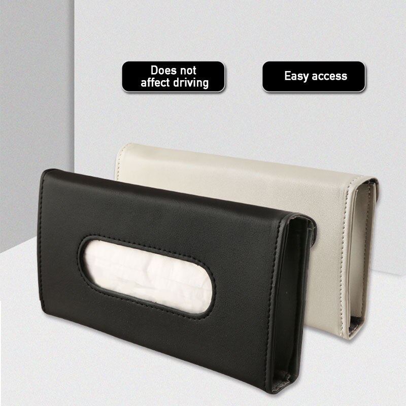 Túi đựng khăn giấy SEAMETAL gắn tấm che nắng cho ô tô bằng da PU đa năng