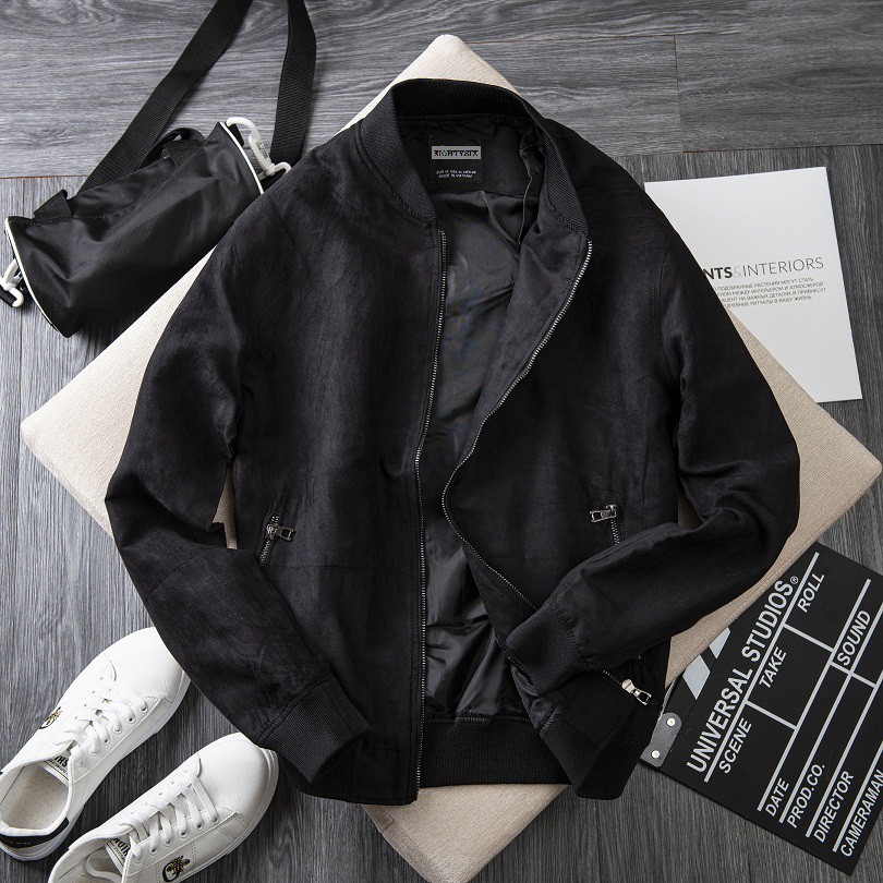 Áo Khoác Nam Bomber Da Lộn Với 4 Màu Thời Trang AKNB | BigBuy360 - bigbuy360.vn