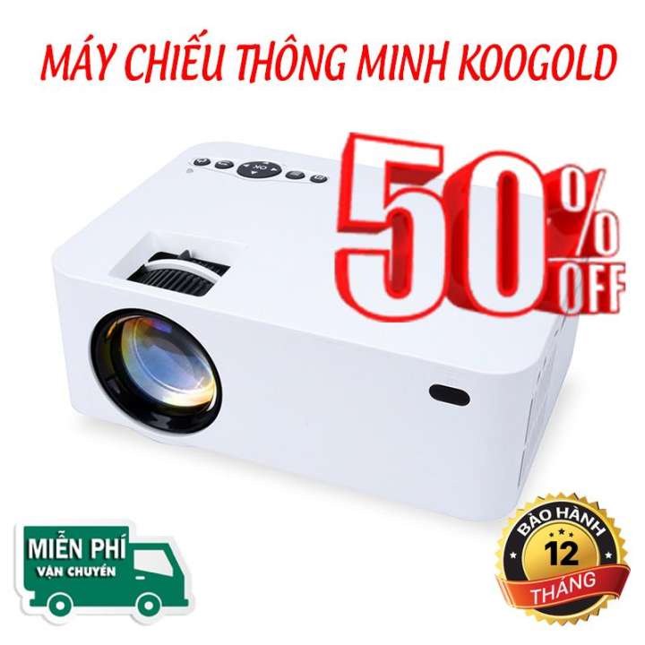 Máy chiếu phòng họp - Máy Chiếu Thông Minh Koogold Full HD Đa Chức Năng, Uy Tín, Chất Lượng - Bảo Hành 1 Đổi 1