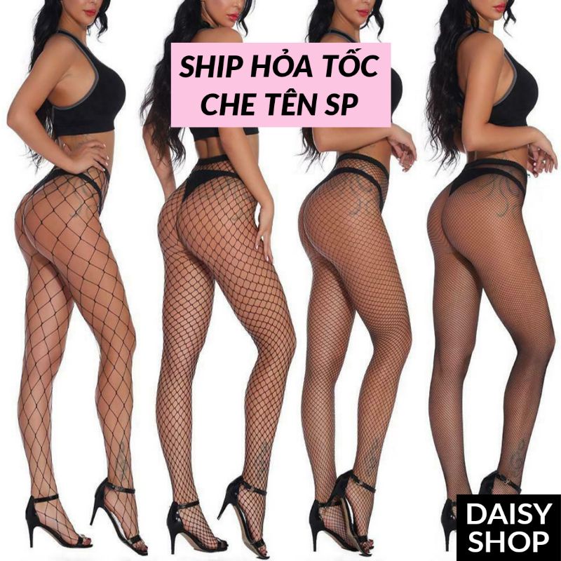 Quần tất lưới sexy cá tính - quần vớ mắt cá đủ kích cỡ co dãn che khuyết điểm cho đôi chân thon gọn