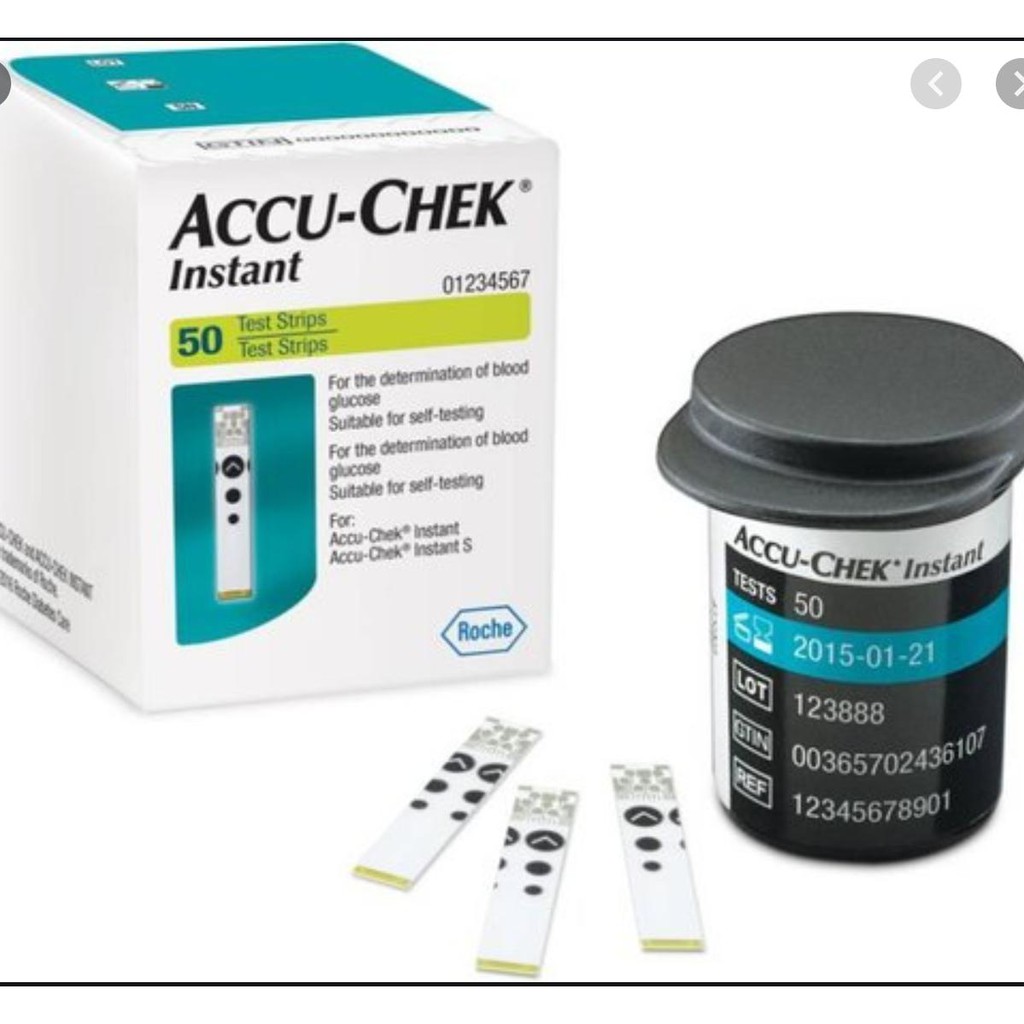 Combo Máy và que thử đường huyết Accu-Chek Instant của nhập khẩu chính hãng Roche, tiêu chuẩn Châu Âu