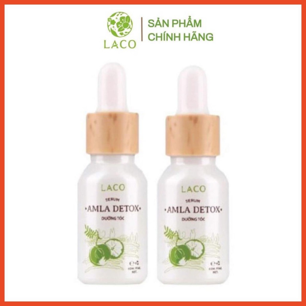 [HÀNG CHÍNH HÃNG] SERUM AMLA DETOX LACO 15ML CHO MÁI TÓC CHẮC KHỎE, SUÔN MƯỢT, HẾT XƠ DỐI