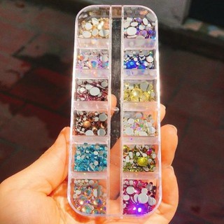 Đá khay chân keo mix màu mix size  [Nail Spa] .