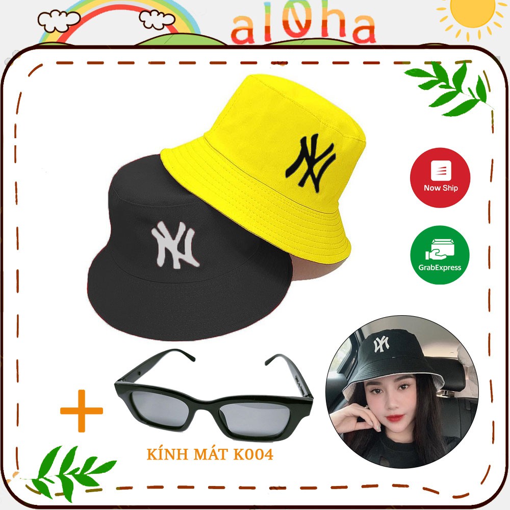 Nón bucket 2 mặt chữ NY - mũ tai bèo Ulzzang phong cách, cá tính Unisex nam nữ