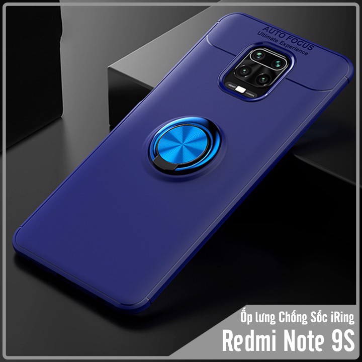 Ốp lưng Xiaomi Redmi Note 9S chống sốc iRing Auto Focus - 3 màu