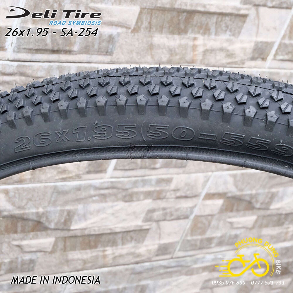 Cặp Lốp (vỏ) và Ruột (săm) xe đạp Deli Tire SA254 26x1.95