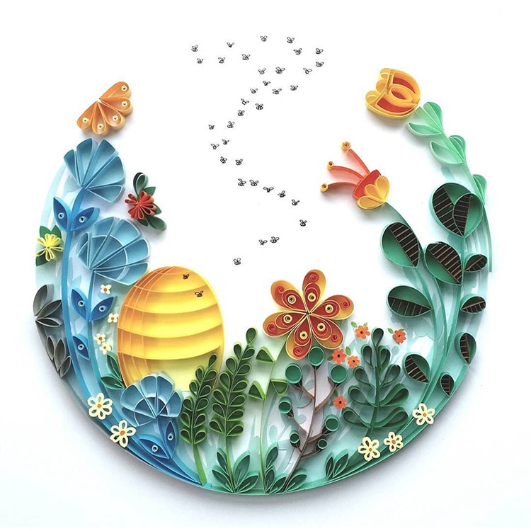 Giấy xoắn Quiling Paper 33 màu rộng 3mm, 5mm, 10mm Art Wood Card & Gifts