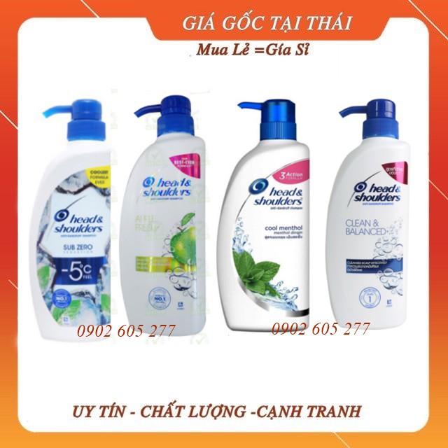 [hàng chính hãng]Dầu gội head and shoulder Thái Lan 450ml