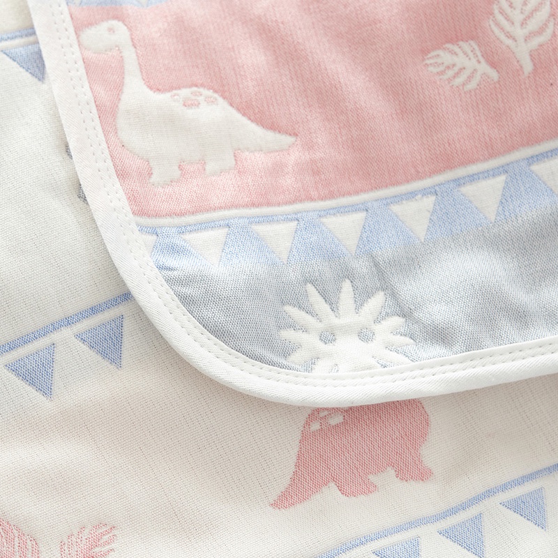 Chăn cho bé 6 lớp cotton muslin họa tiết 2 mặt, mền đắp mùa hè thu, mang đi học đi du lịch (KT 110x110cm)