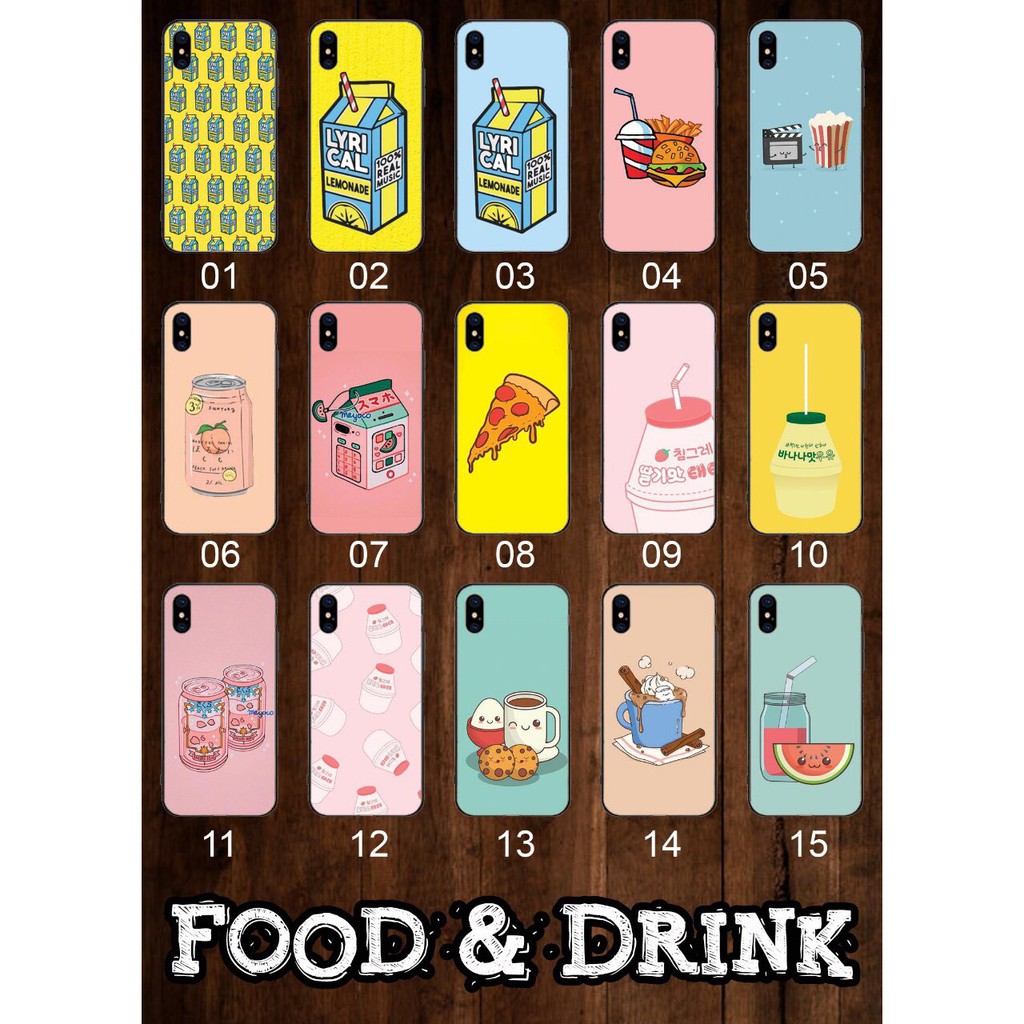 Ốp Đồ ăn thức uống C255 in sần 4D full các dòng máy