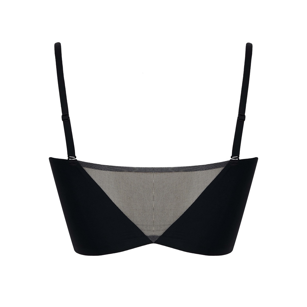 Áo lót cami dáng ngắn lưng phối tulle mỏng chữ V thoáng khí Corèle V Pháp - HT01B