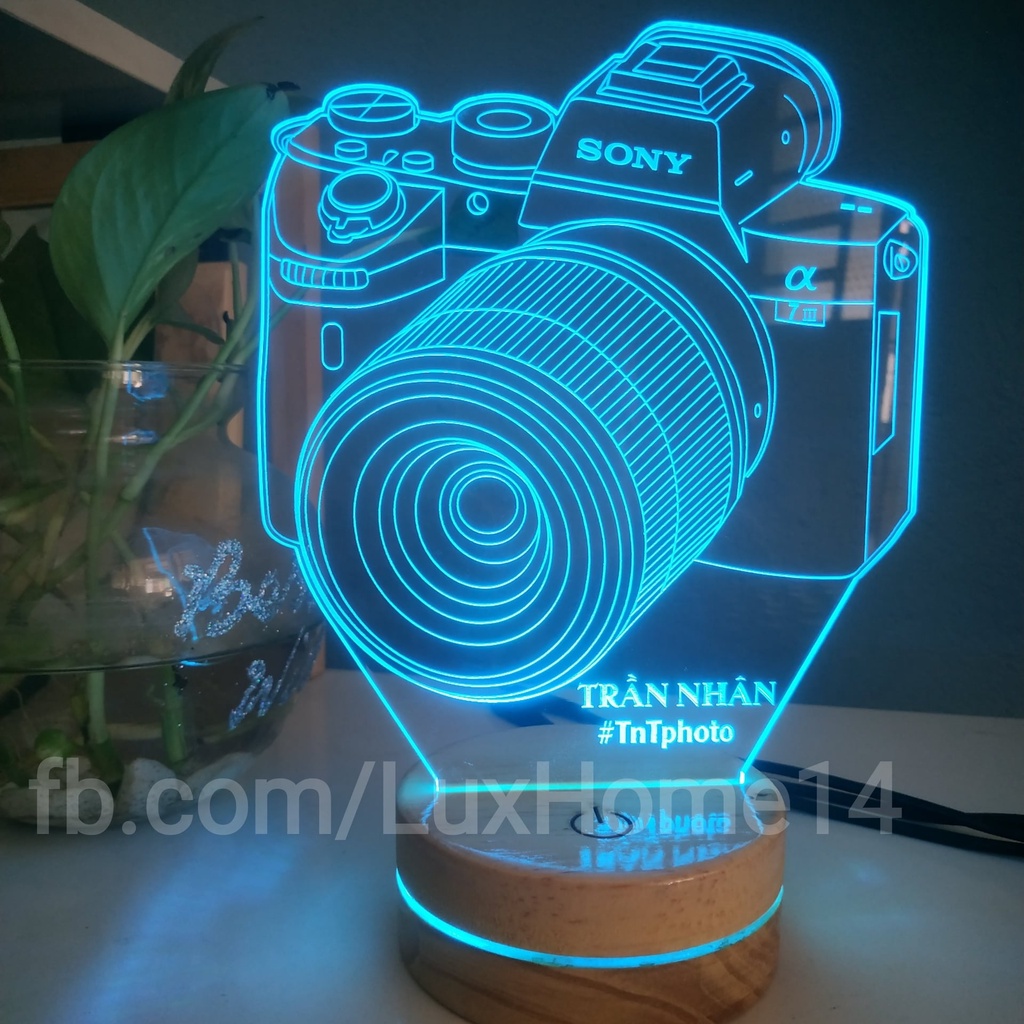 Đèn led 3D đèn decor bàn làm việc dành cho các Photographer