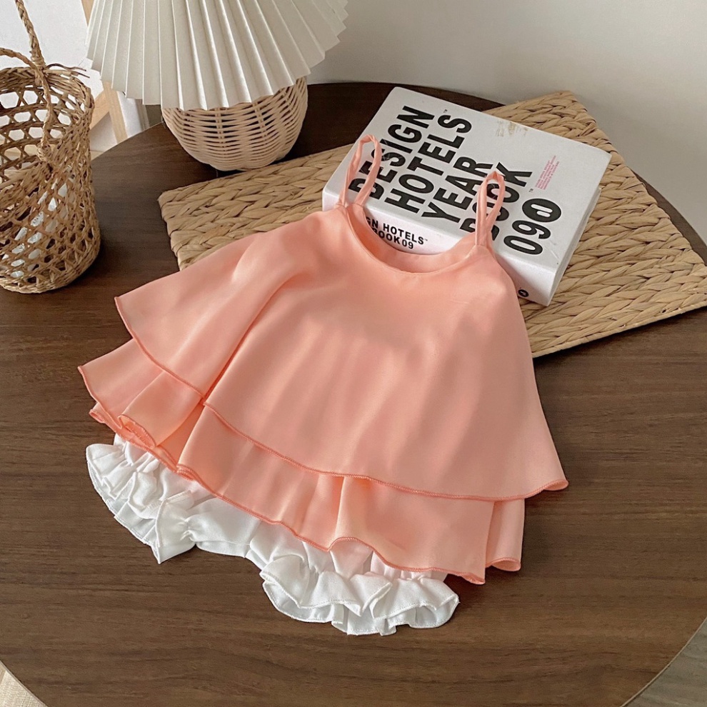 Bộ hè bé gái, Bộ 2 dây tầng habutai bé gái