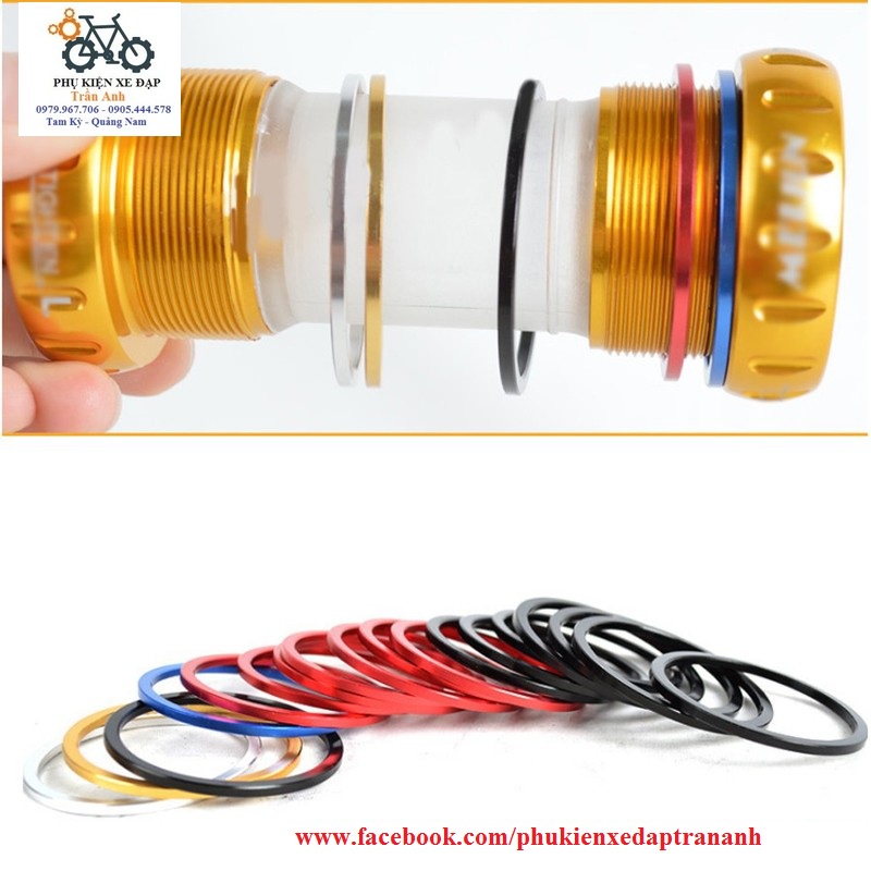 Vòng chêm líp moay ơ, trục giữa, bb trục rỗng xe đạp
