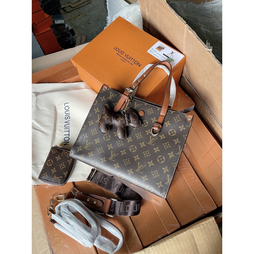 Sét túi Lv kèm ví và móc cún size 30 hàng fullbox nguyên seal