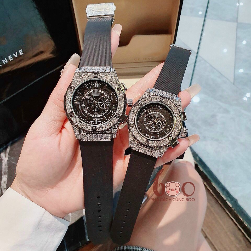 Đồng hồ Nam Nữ Hulot Dây Cao Su Thơm Hương Vanila FULL Đá Sang Trọng | BigBuy360 - bigbuy360.vn