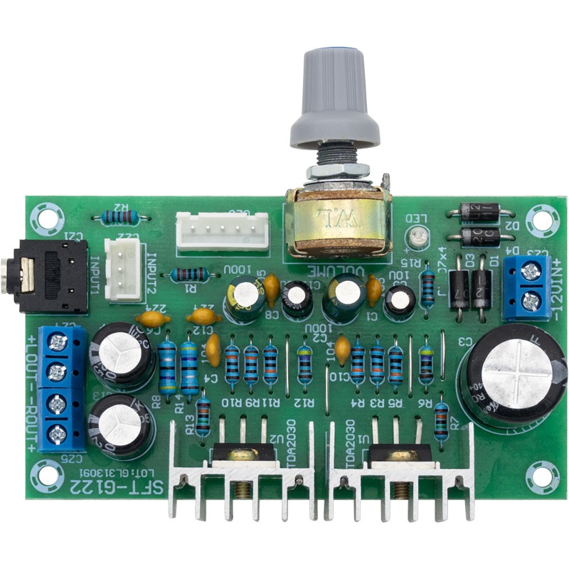 Bo mạch khuếch đại công suất TDA2030 2.0 kênh đôi nguồn đơn AC và DC 12V