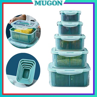 HỘP ĐỰNG ĐỒ BẢO QUẢN TỦ LẠNH - Bộ set 5 rổ hộp đựng đồ tủ lạnh đa năng thông minh cao cấp