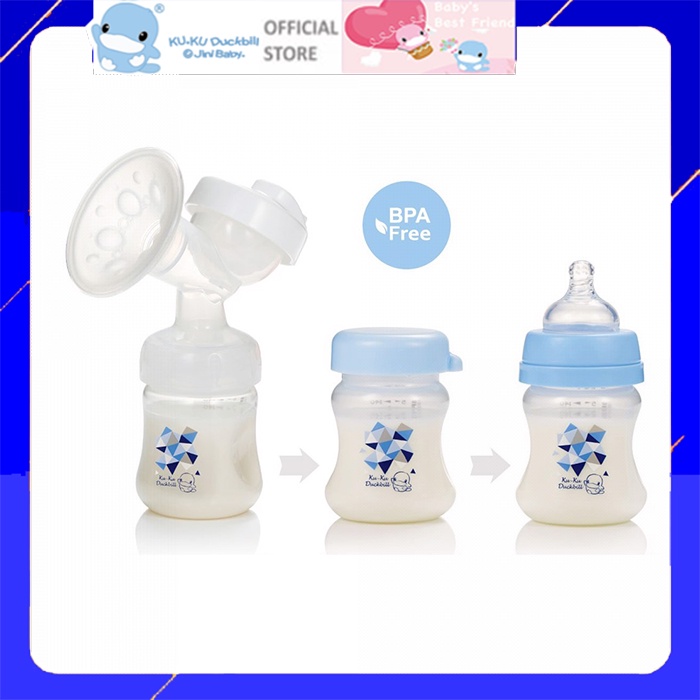 Bộ 3 bình trữ sữa ku.ku duckbill nhựa PP 140ml ku5933