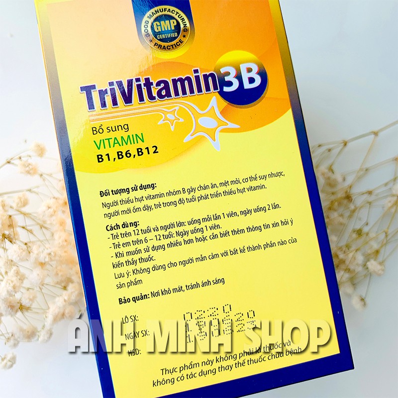 Trivitamin 3B - Bổ Sung Vitamin Nhóm B, Hỗ Trợ Tăng Cường Sức Khoẻ