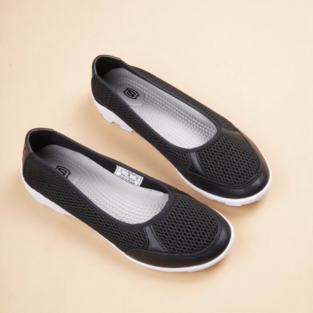 Giày bệt nữ VNXK lưới siêu nhẹ, giày lười nữ đi bộ siêu nhẹ đế bẻ cong mềm mại - Kimy Store