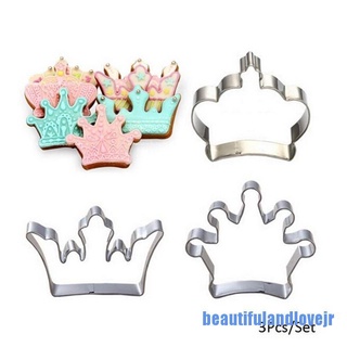 Set 3 Khuôn Cắt Bánh Quy Hình Vương Miện King Queen 0609