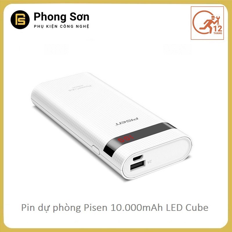 Pin sạc dự phòng Pisen TS-D213 10.000mAh (đèn LED hiển thị )