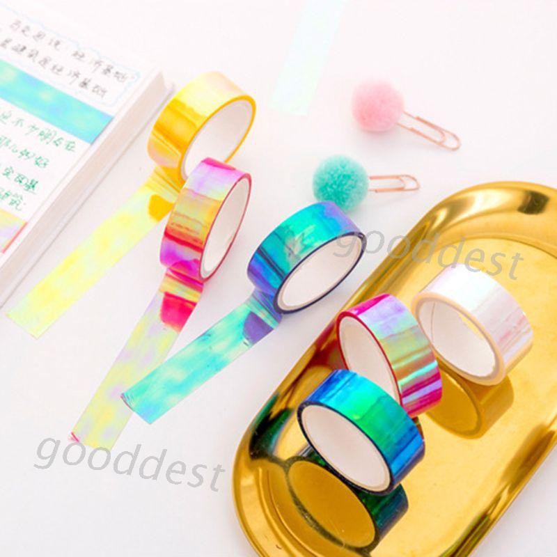 Cuộn Băng Keo Kim Tuyến Màu Sắc Cầu Vồng Xinh Xắn