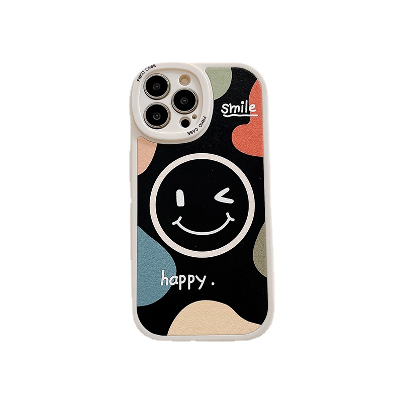Ốp Điện Thoại TPU silicone Họa Tiết Mặt Cười Cho iphone 7 8 plus 11 12 13 pro max mini XR XS