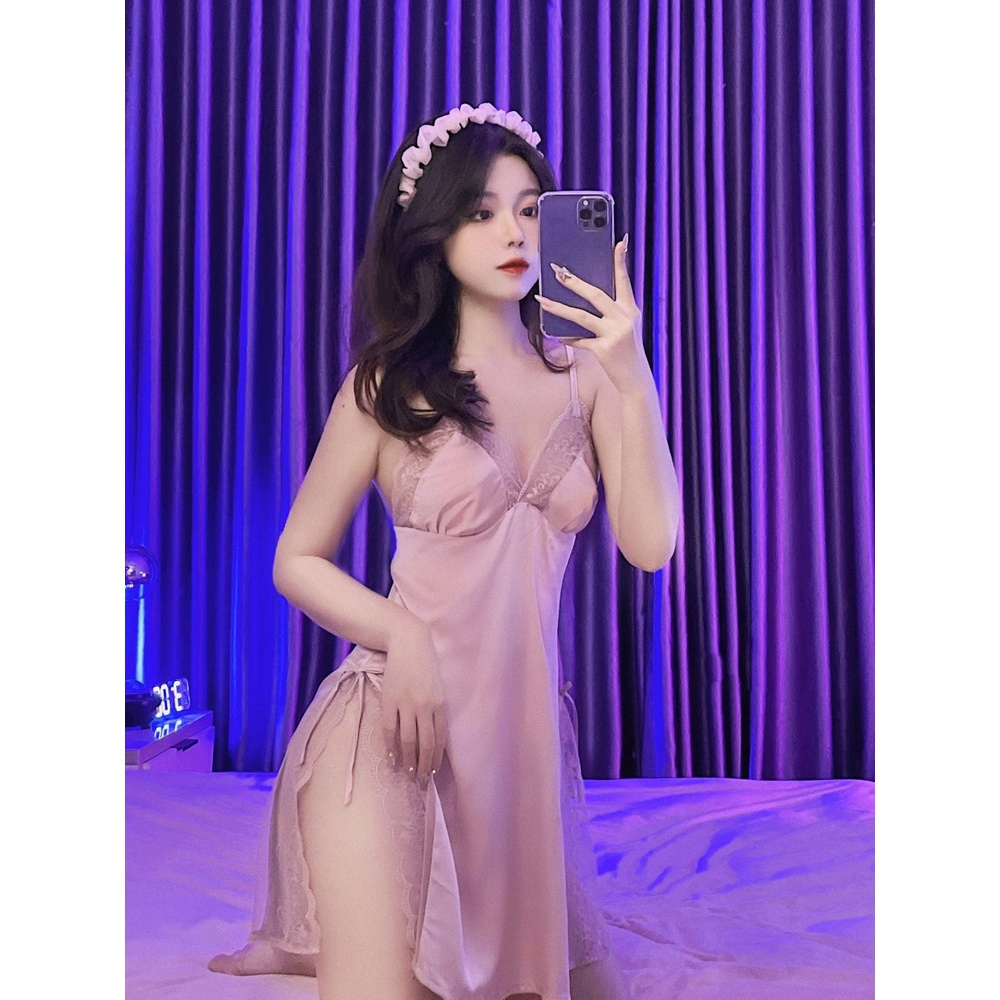 Sexy Forever Váy Ngủ Lụa Xẻ Tà Hai Bên Dorthy