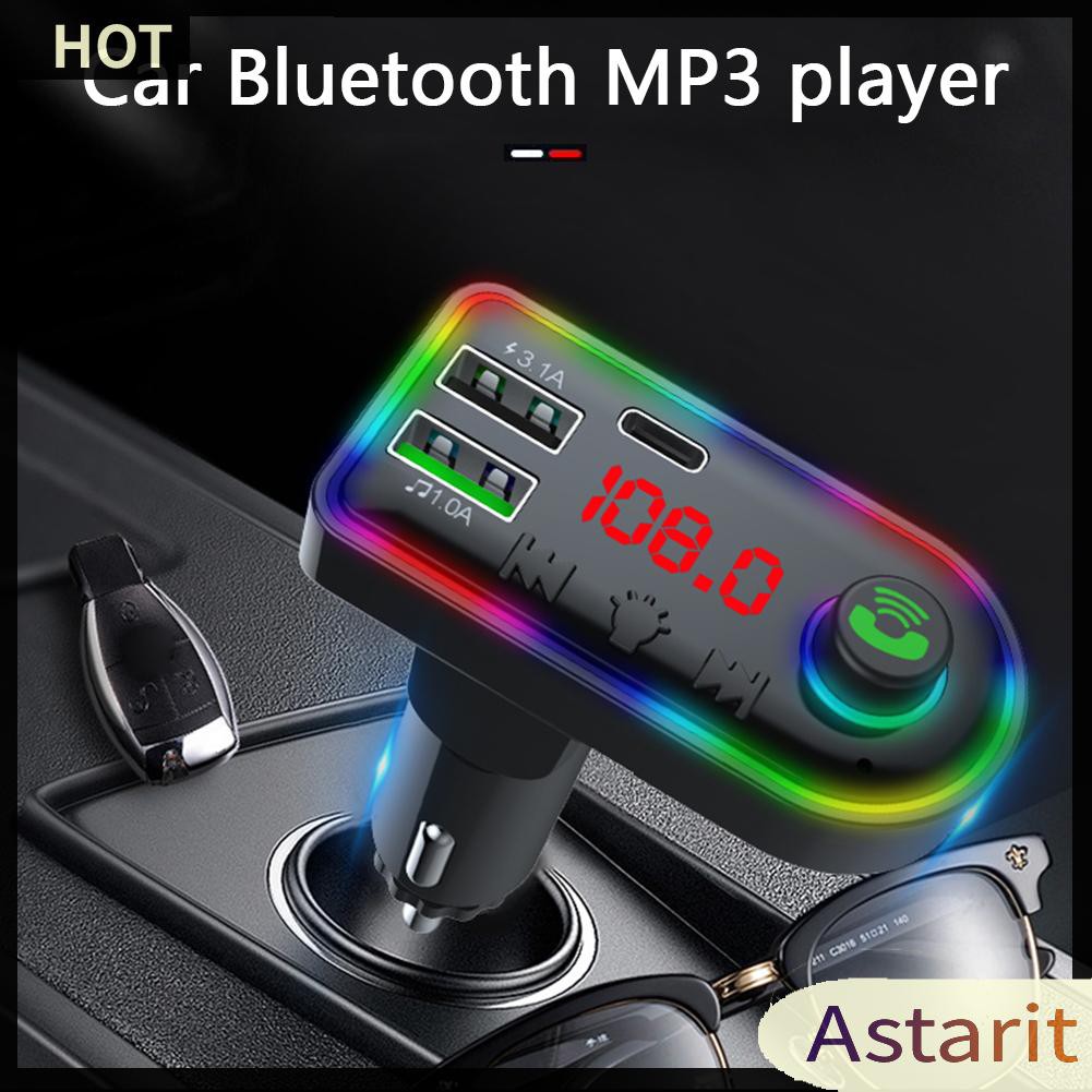 Bluetooth Car Transmitter Dual USB PD Charger Handsfree MP3 Wireless Player