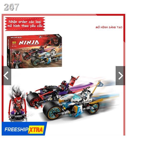 ✺30BELA 10802 Lắp ghép Ninjago vòng đua mạo hiểm - Đồ chơi Xếp hình Mô Ninja Minifigures Mini-Legoxanh
