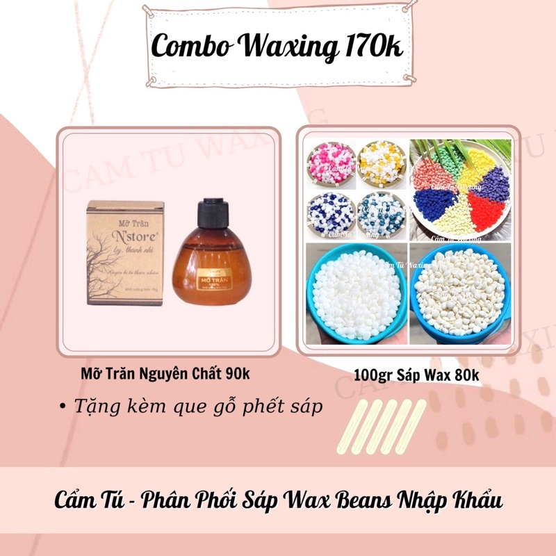 COMBO WAXING TIẾT KIỆM ( SÁP WAX - MỠ TRĂN )