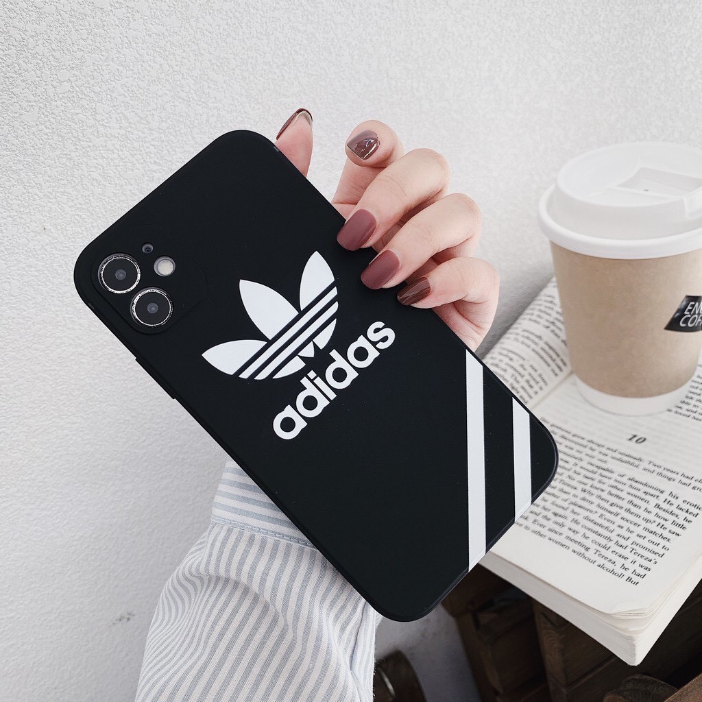 Ốp lưng iphone hình logo ADIDAS dẻo Viền Vuông Ip12 A01 Full 7plus/8plus/x/xs/xsmax/11/12/pro/promax - BAOANNSHOP