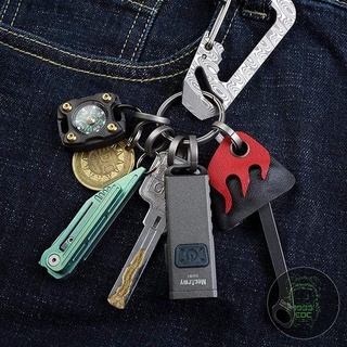 Bộ ring móc khóa MecArmy CH7 Titanium 7pcs Keyring Kit