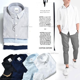 Áo sơ mi nam cao cấp - áo sơ mi oxford trắng chất cotton loại tốt