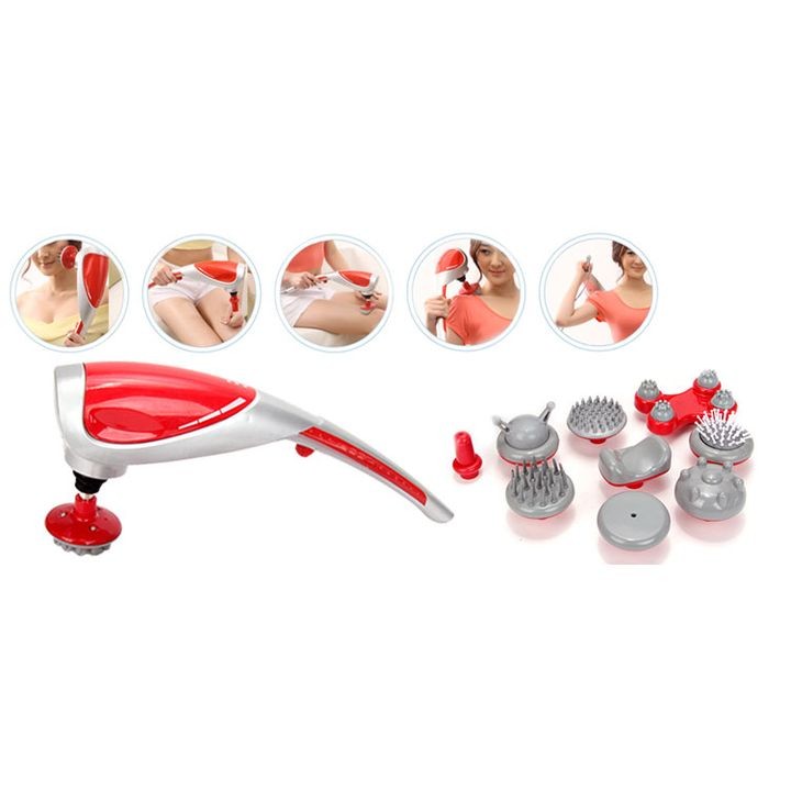 Máy Massage Cầm Tay, Máy Mát Xa Cầm Tay Lưng Cổ Vai Hồng Ngoại 10 Đầu KING MASSAGER