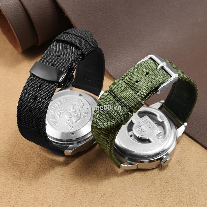 Dây đeo đồng hồ bằng nylon màu xanh lá cây chất lượng