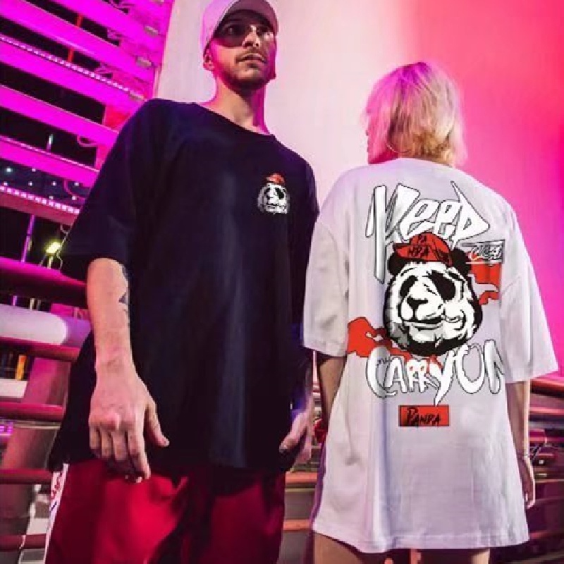 Áo Thun Tay Ngắn Dáng Rộng In Họa Tiết Hoạt Hình Phong Cách Nhật Bản Thời Trang Mùa Hè Cho Nam Và Nữ Size M-8XL