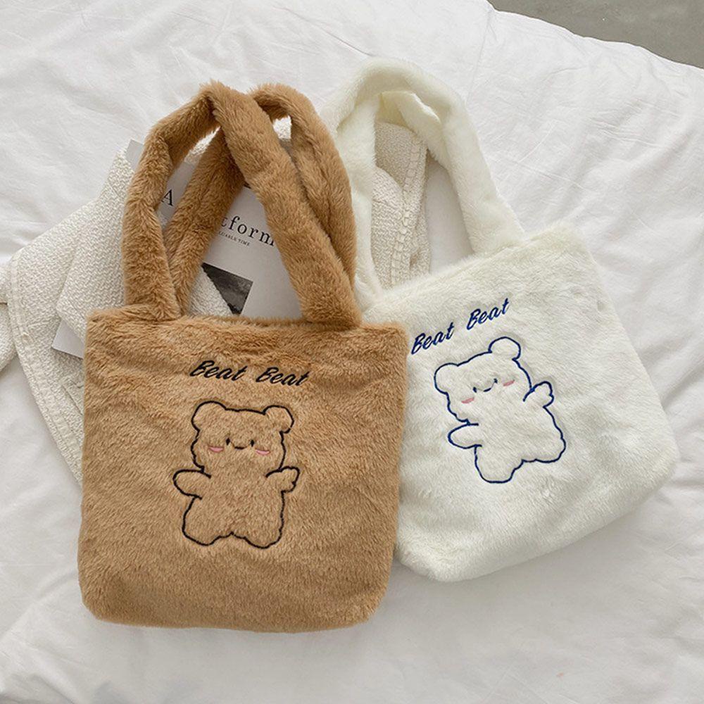 Túi Tote Đeo Vai Cỡ Lớn Hình Gấu Dễ Thương