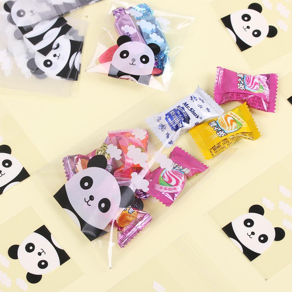 FAY Set 100 Túi Đựng Kẹo Hình Gấu Trúc Chất Lượng Cao