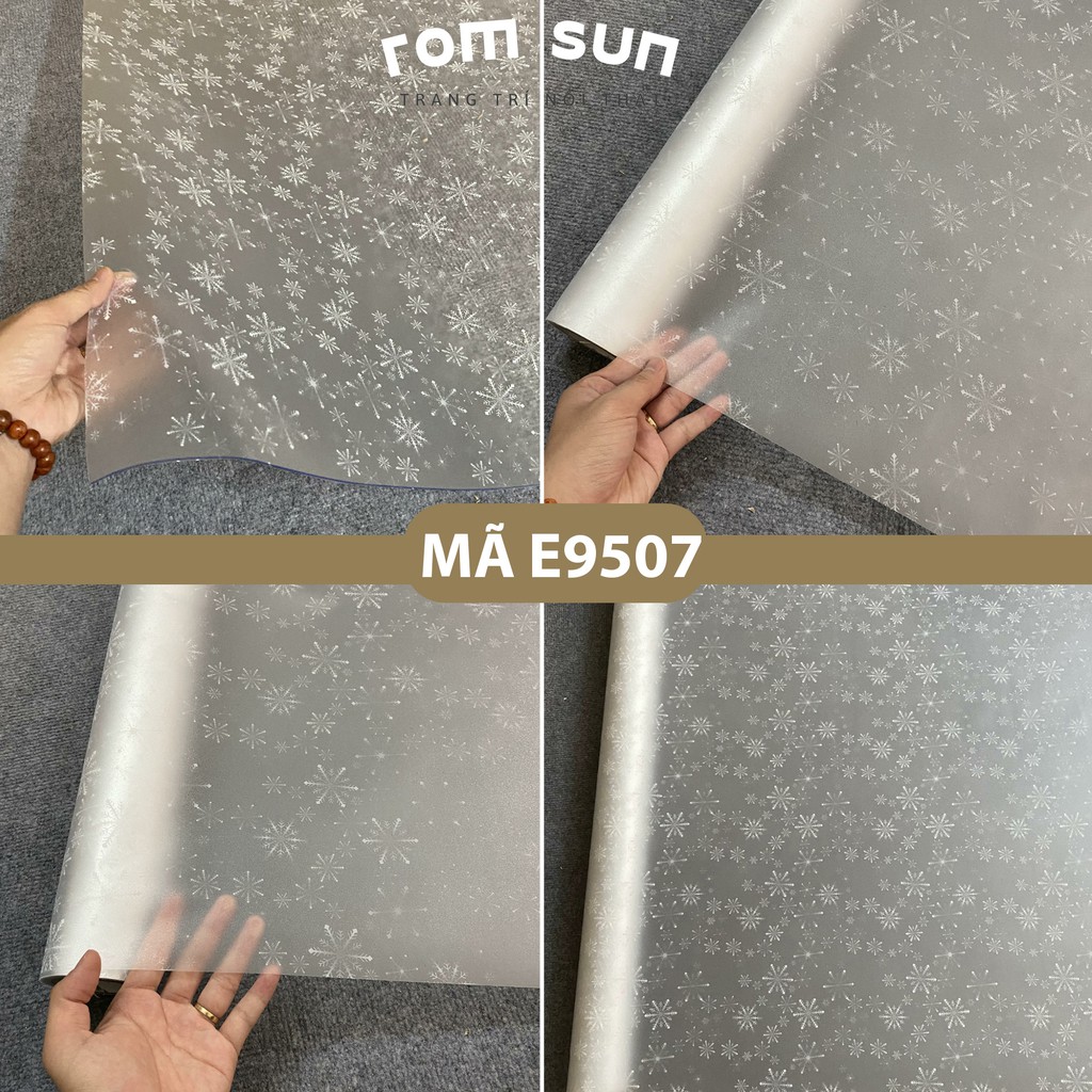 Khổ 90cm | Decal dán kính mờ , giấy dán kính mờ chống nắng - Decal dán kính hoa tuyết phòng ngủ,khách, tắm bông tuyết