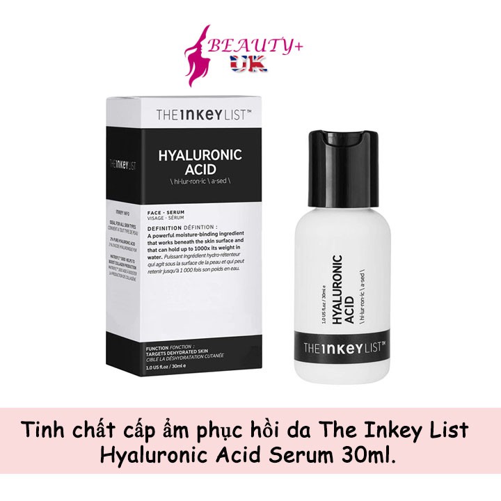 Tinh chất cấp ẩm phục hồi da The Inkey List Hyaluronic Acid Serum 30ml