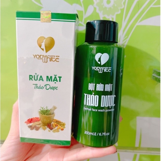 Bột rửa mặt thảo dược Yody white Phương Anh hộp 100g