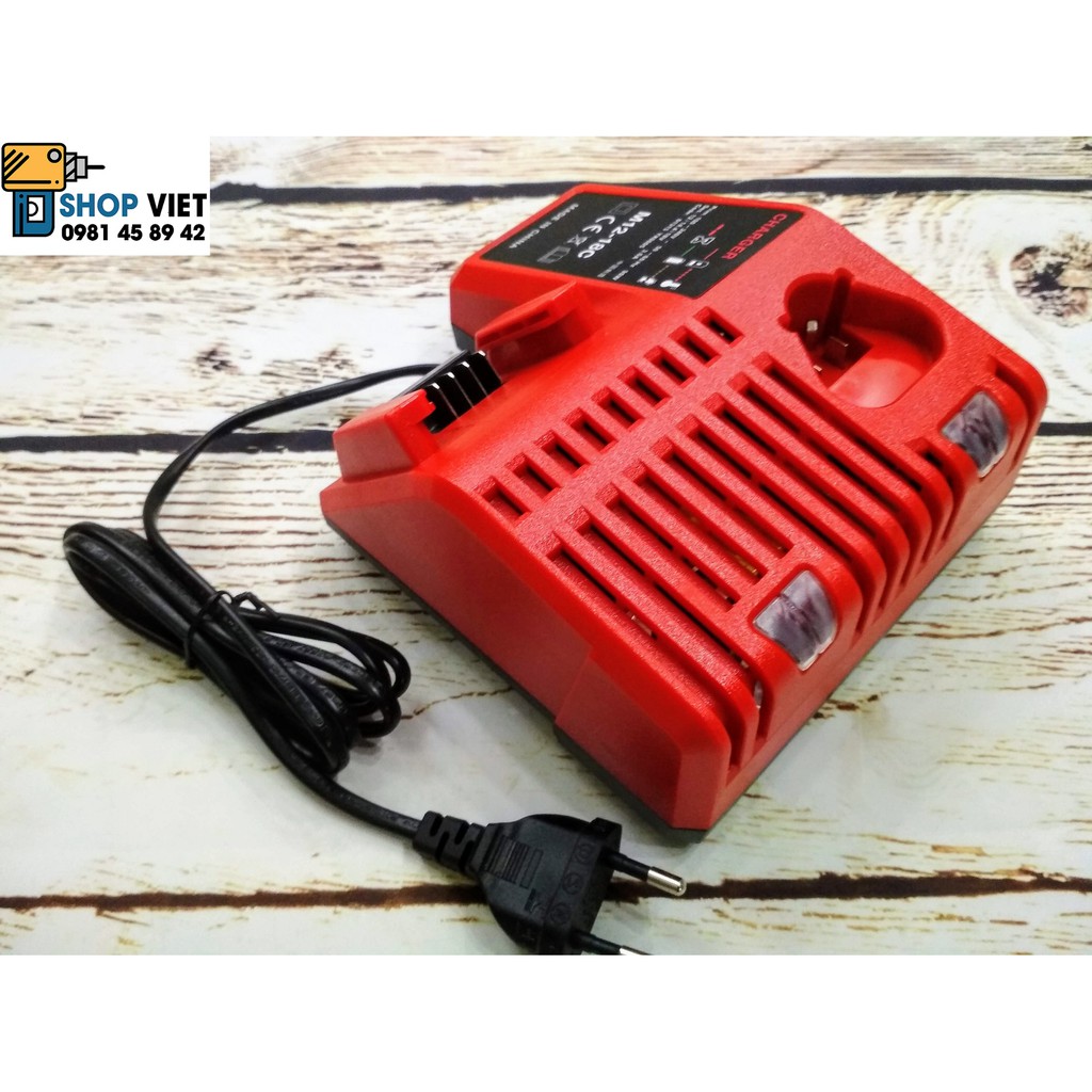 SV Sạc pin thay thế cho Milwaukee M12-18FC 12V-14,4V-18V/ 3A, điện vào 220V