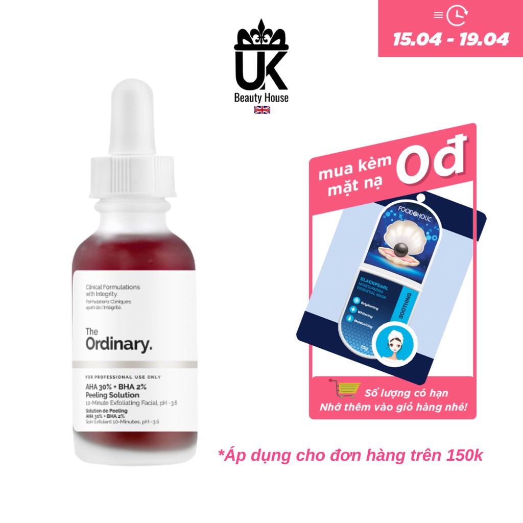 SERUM TẨY DA CHẾT HÓA HỌC THE ORDINARY AHA 30% + BHA 2% PEELING SOLUTION 30ML