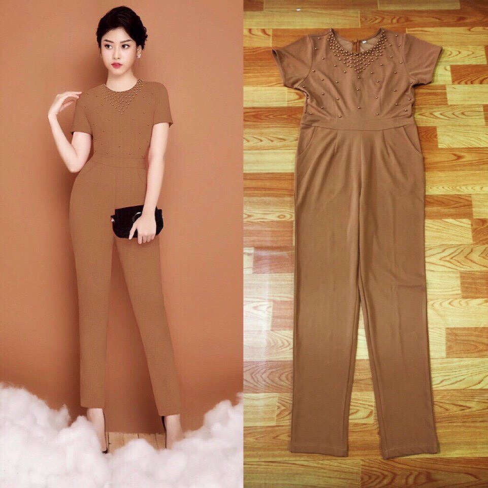Jumpsuit dài tay ngắn đính hột trước ngực xinh xắn TJ906 | BigBuy360 - bigbuy360.vn