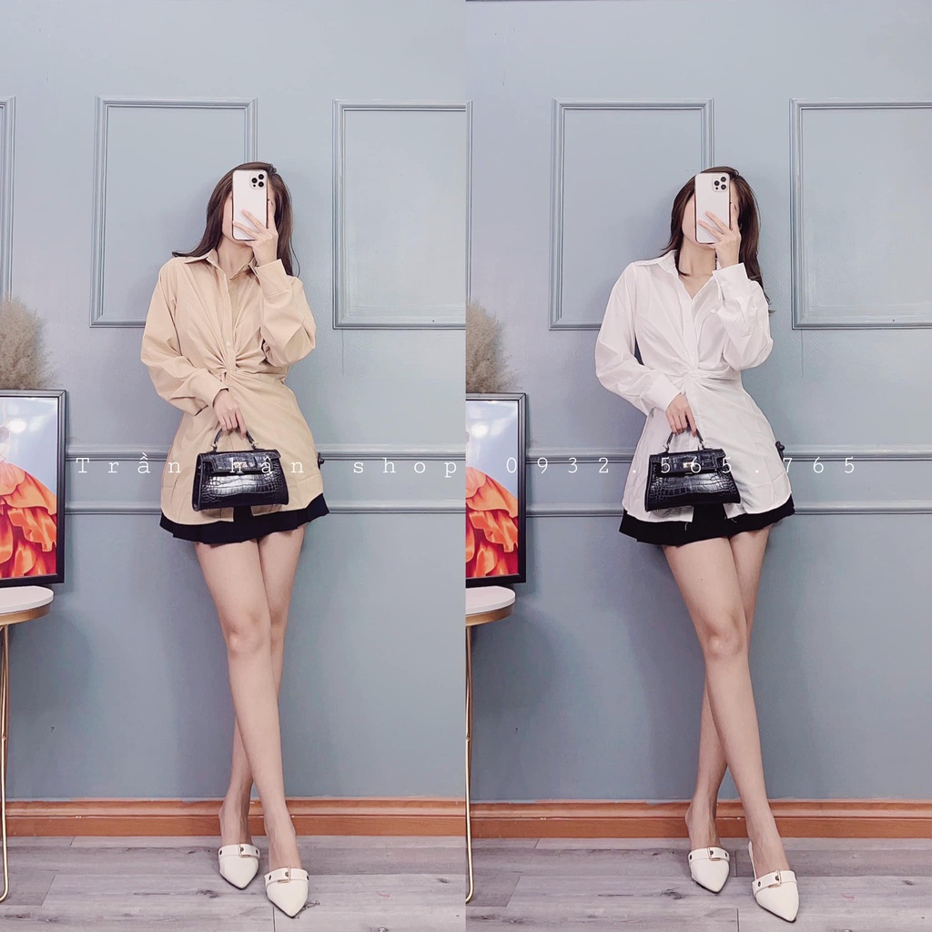 Áo sơ mi xoắn eo 💓1005526