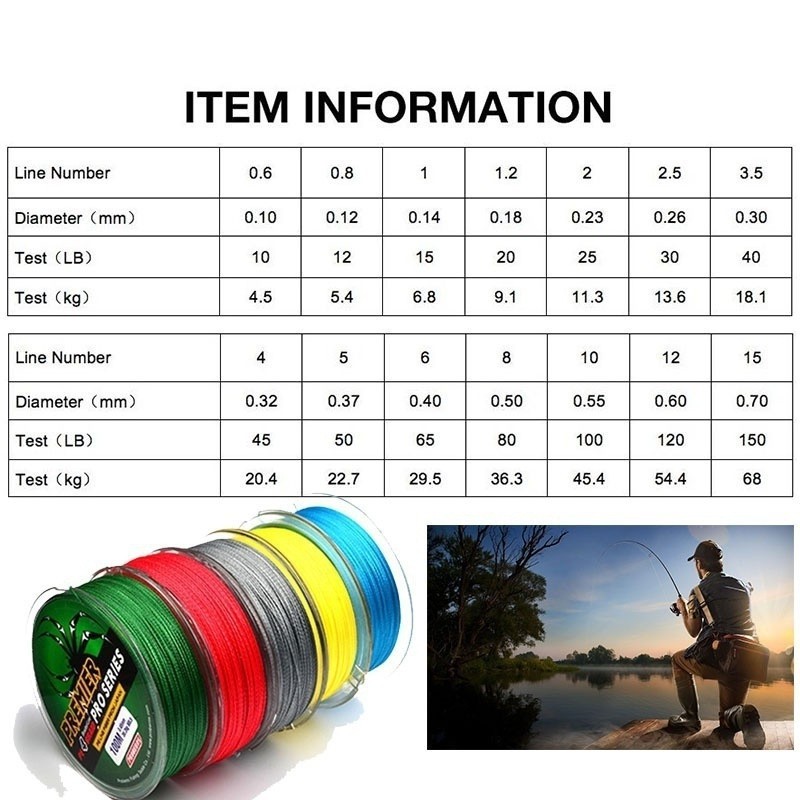 Cuộn Dây Câu Cá Bện 4 Sợi Dài 100m 70 / 100lb